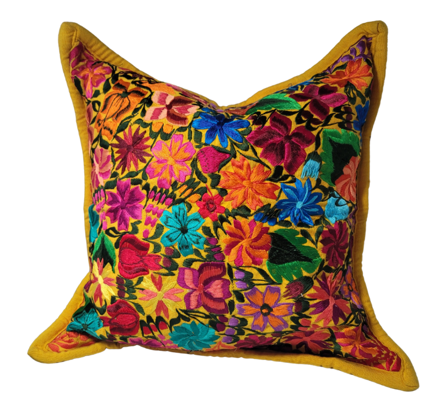 Embroidered Throw Pillow